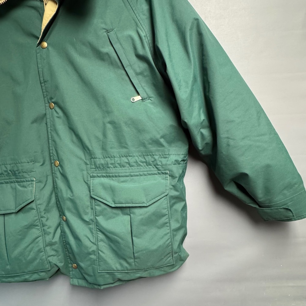 Vintage LL Bean Maine Wardens Parka Gore-Tex Down Green Mens XL NO HOOD 80s - Picture 4 of 9
